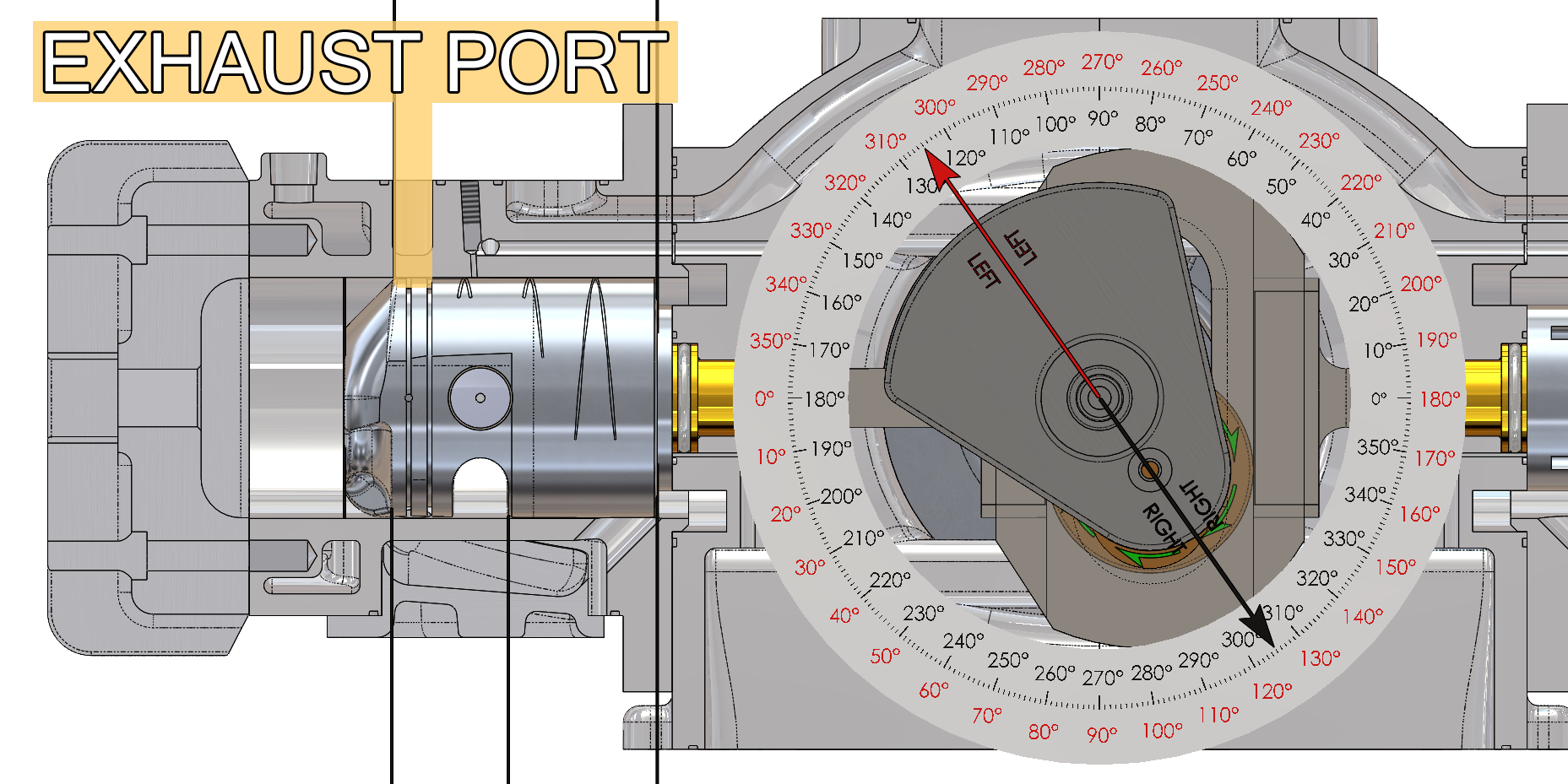 Exhaust Ports Left Cylinder